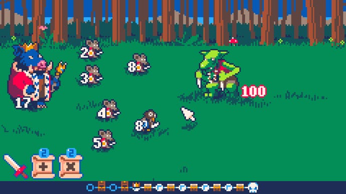 Tactical mathematical action in a Super Algebrawl screenshot.