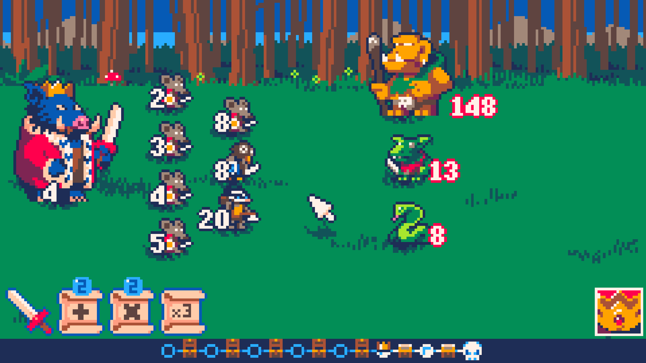 Tactical mathematical action in a Super Algebrawl screenshot.