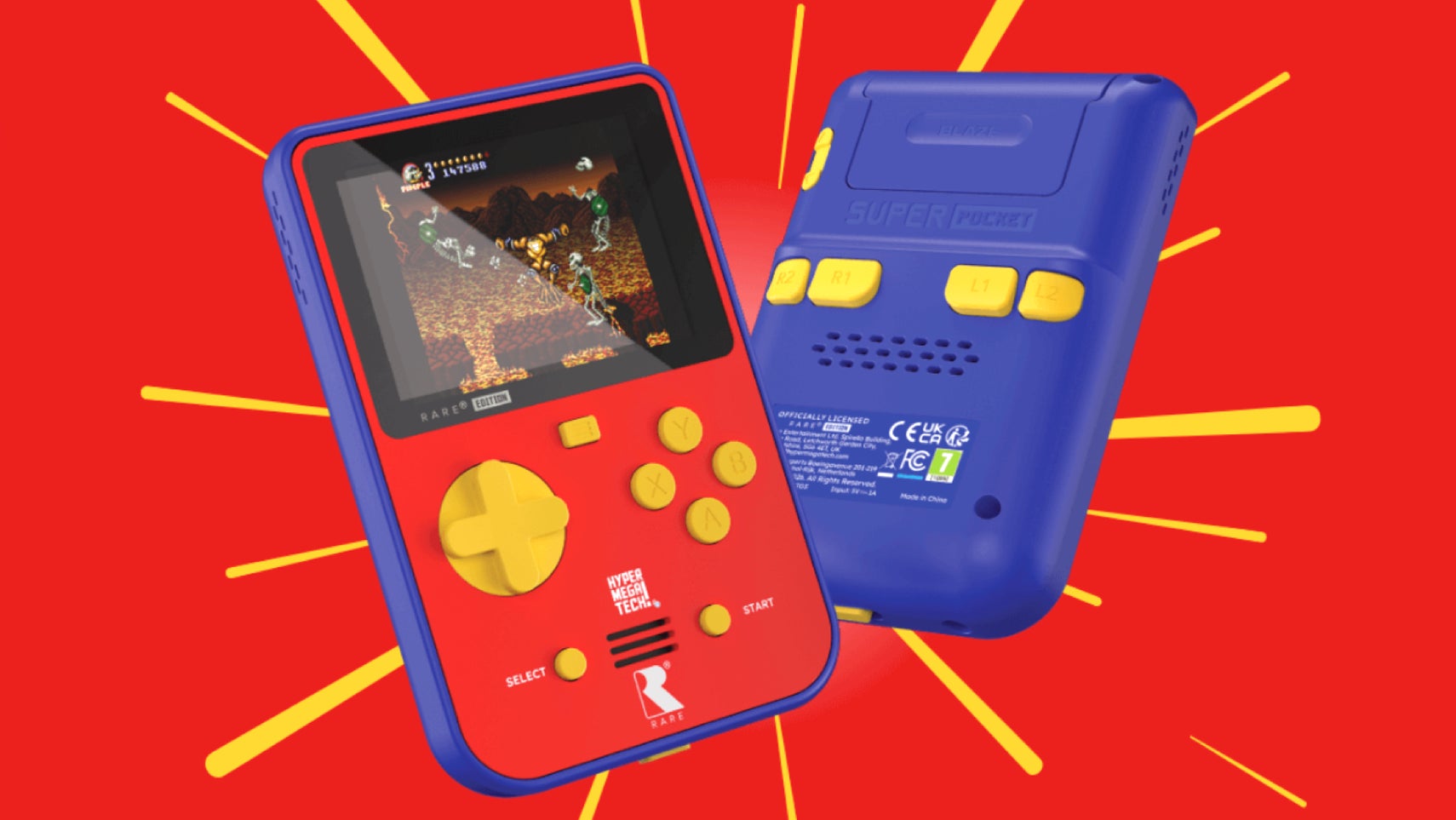 Official image of Evercade's Super Pocket Rare Edition.