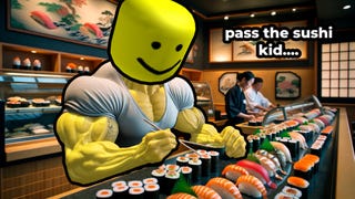The header image for Make Sushi and Prove Dad Wrong in Roblox.
