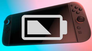 Screenshot of Switch 2 console with battery indicator superimposed