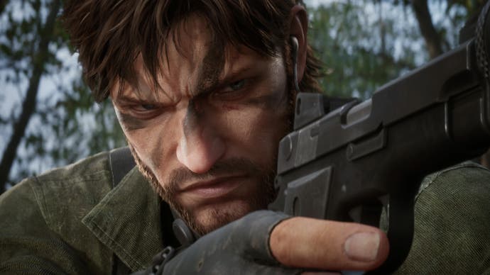 Snake holding a gun and wearing camo in Metal Gear Solid Delta, which is rumoured to be heading to the Nintendo Switch 2.