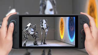 Mock-up of Portal 2 running on Switch 2.
