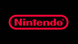 An inverted Nintendo logo, with black and red colours instead of red and white.