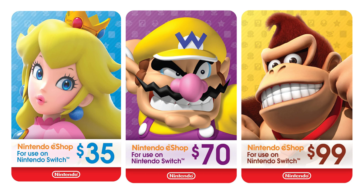 Select Nintendo eShop gift cards are 10% off for Amazon US shoppers ...