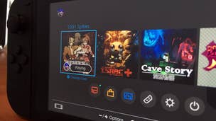 Switch UI close up, Cave Story and 1001 Spikes ports shown in hastily-deleted publisher tweet