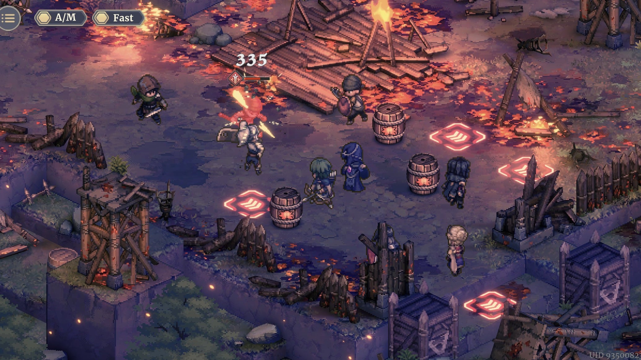 Faycal firing an arrow at an enemy in Sword of Convallaria. - 1