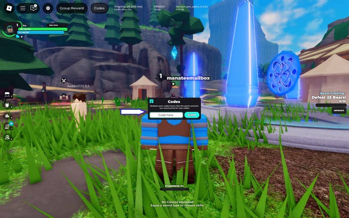 A screenshot of Sword Fantasy in Roblox showing the game's cheats menu.