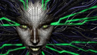 The face of SHODAN in System Shock 2 artwork.