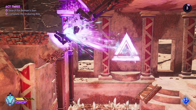 Smashing through a barrier in Tales Of Kenzera: Zau