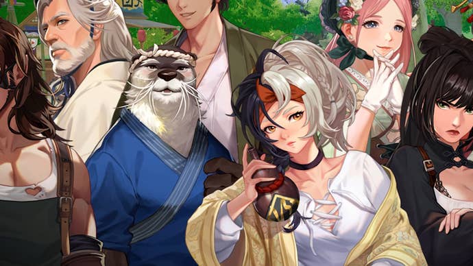 Tales of Seikyu cardinal creation showing antithetic characters, including an otter man, successful antithetic poses.