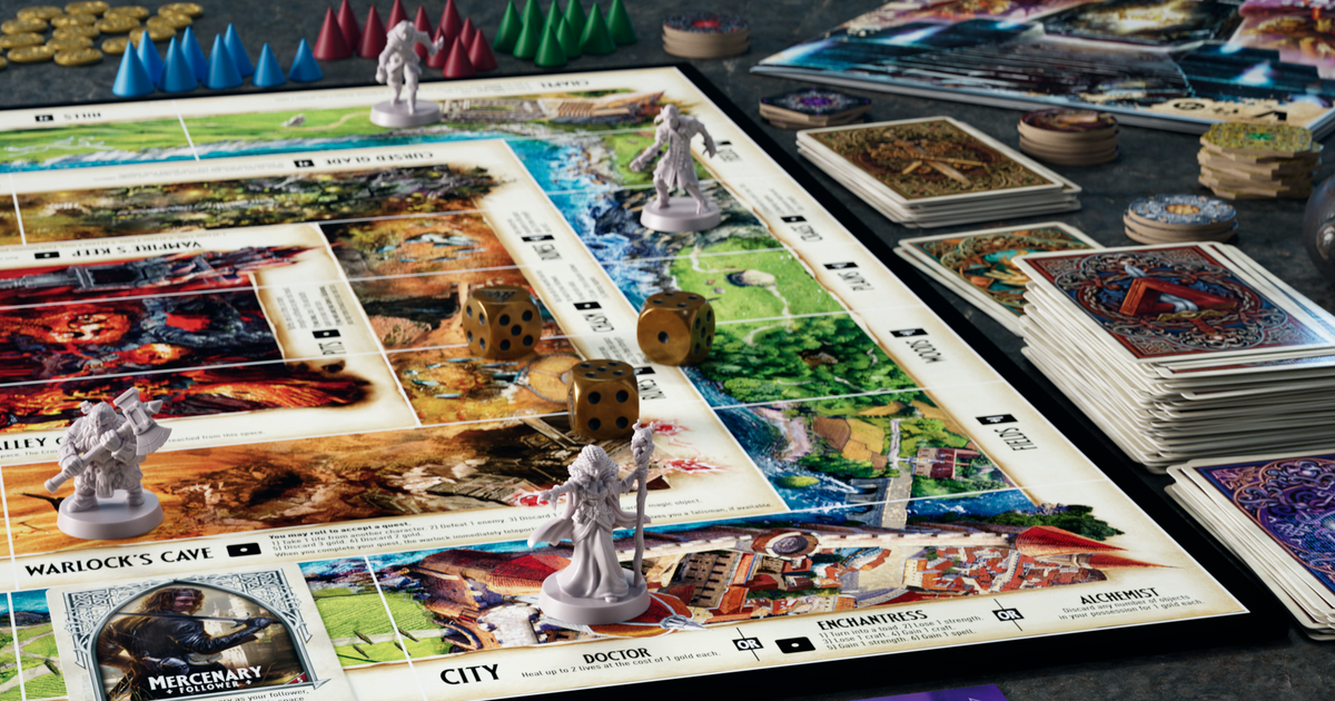 Passe mais cinco horas movendo três espaços no novo jogo de tabuleiro Talisman do estúdio atrás de Betrayal at House on the Hill