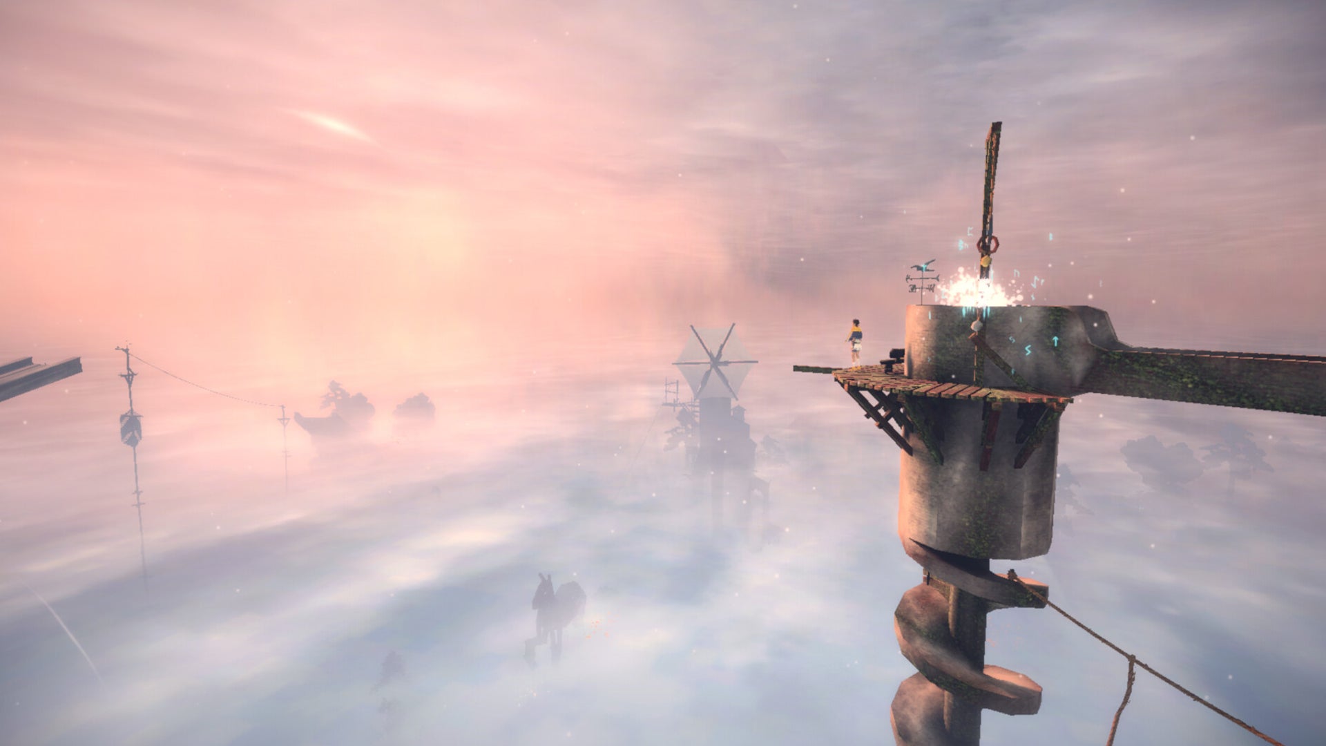 TALON TOWERS is a Fumito Ueda-coded parkour platformer about hopping around massive structures while avoiding falling to your foggy doom