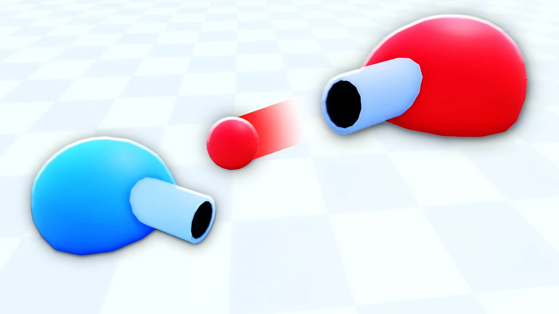 Artwork from Tank Game on Roblox, depicting a red tank shooting a blue tank. - 1