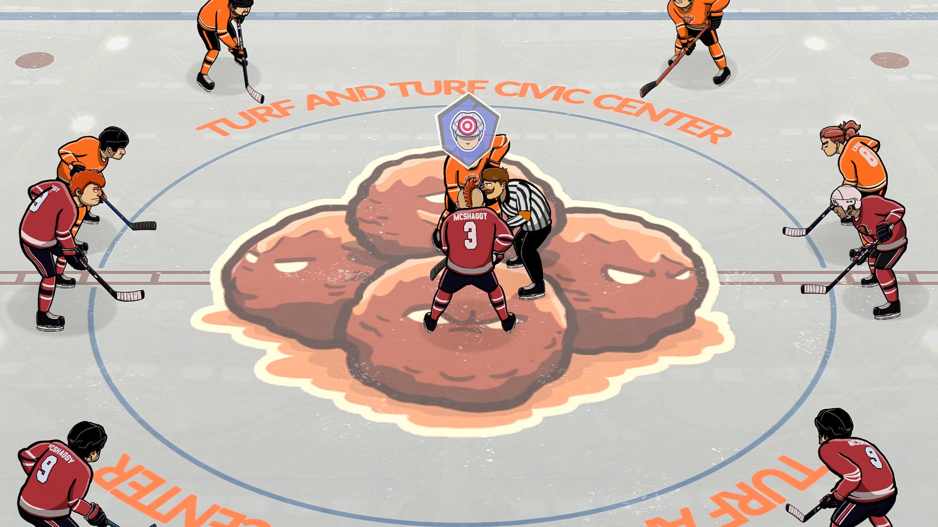 Two teams face off in a Tape To Tape screenshot.