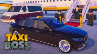A sleek black sedan in Taxi Boss