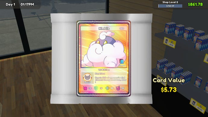 A shiny nimblis, my beloved in TCG Card Shop Simulator.