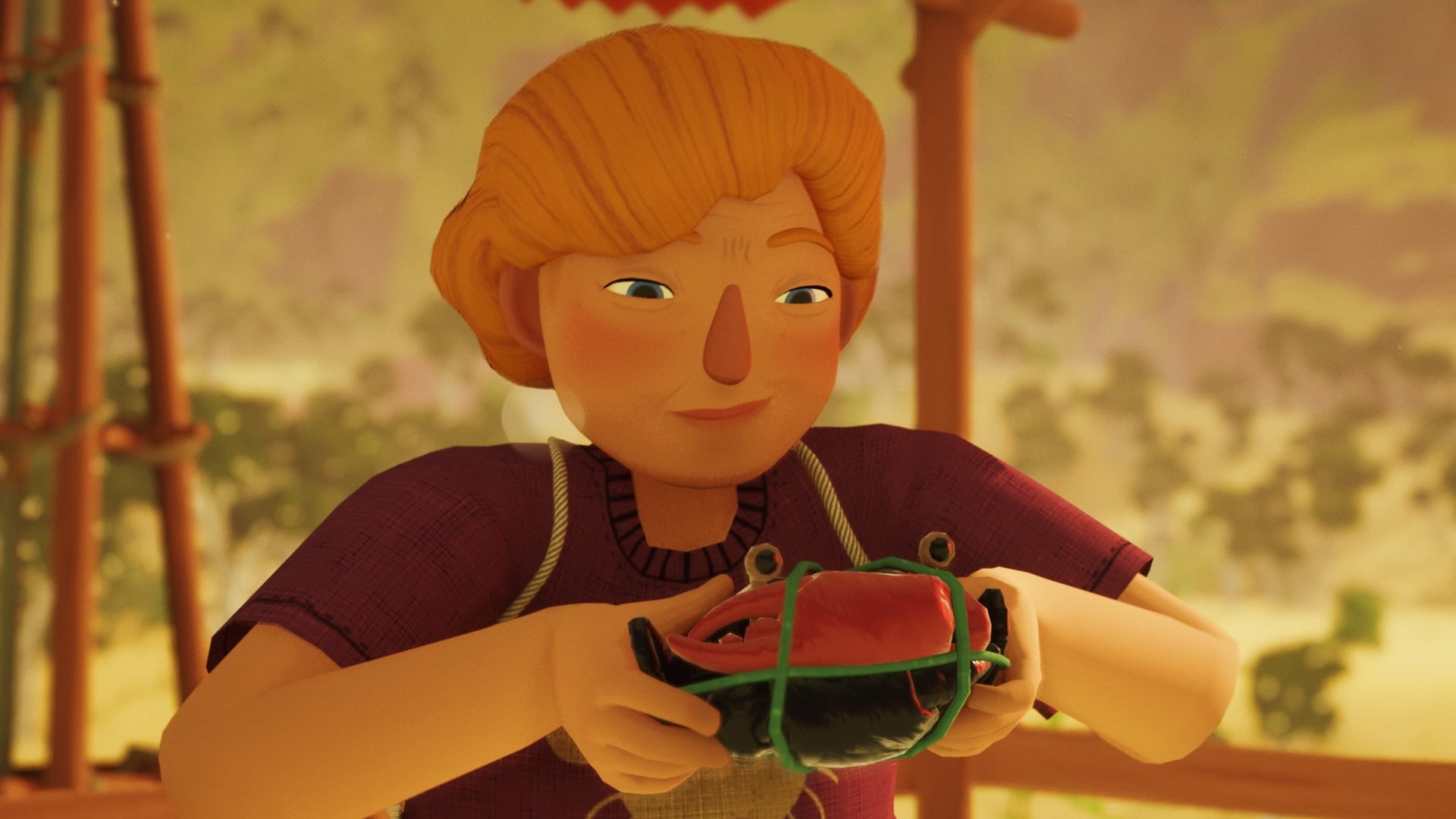 tchia gaby eating crab