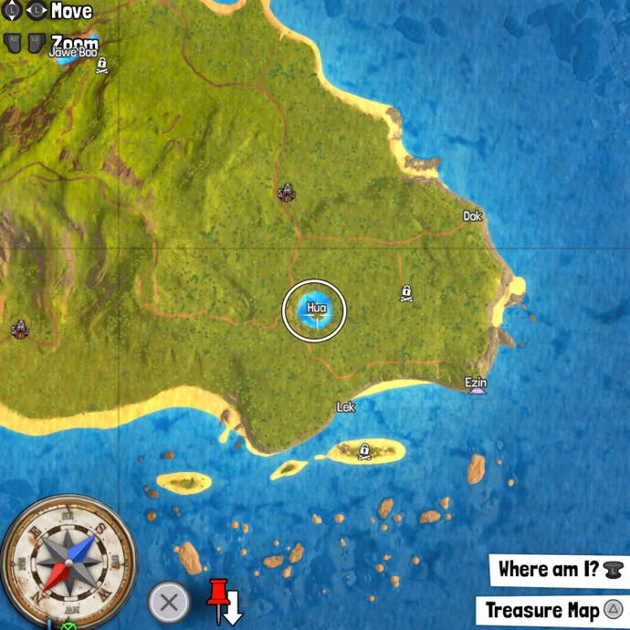 tchia treasure chest three and four map location hua