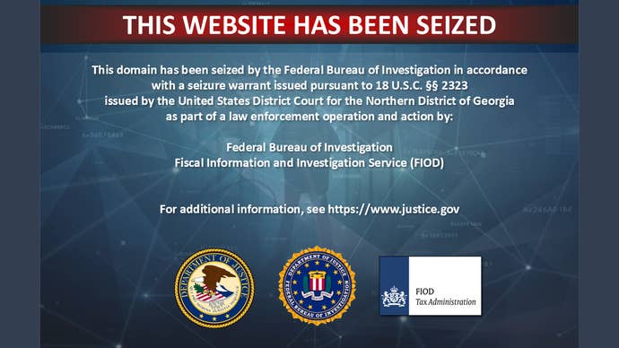 Notice of website seizure by US District Court for the Northern District of Georgia