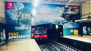 Zelda: Tears of the Kingdom toma conta da estação de metro Marquês de Pombal