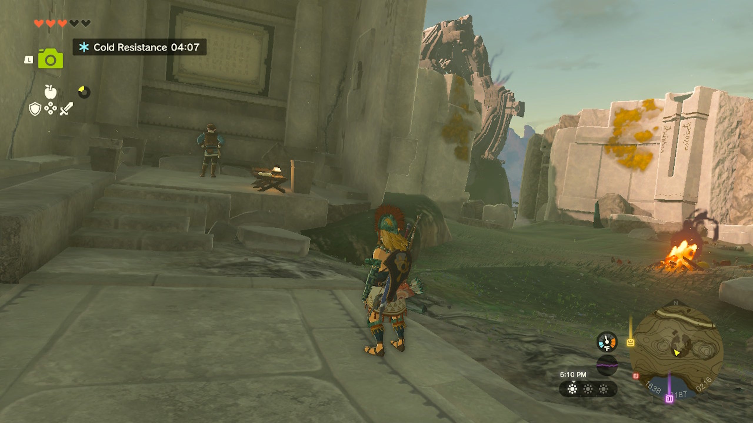 Link at a Ring Ruins location in The Legend of Zelda: Tears of the Kingdom.