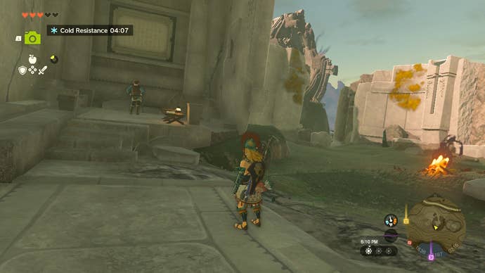 Link at a Ring Ruins location in The Legend of Zelda: Tears of the Kingdom.