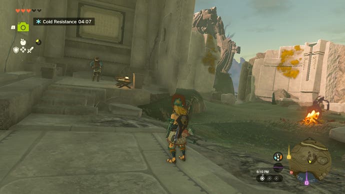 Link at a Ring Ruins location in The Legend of Zelda: Tears of the Kingdom.