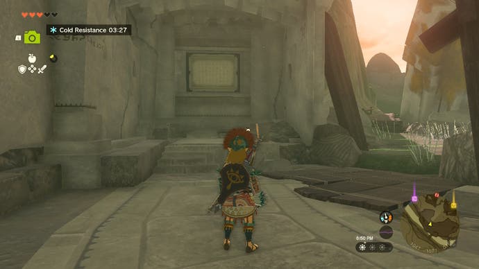Link standing at a Ring Ruins location in The Legend of Zelda: Tears of the Kingdom.