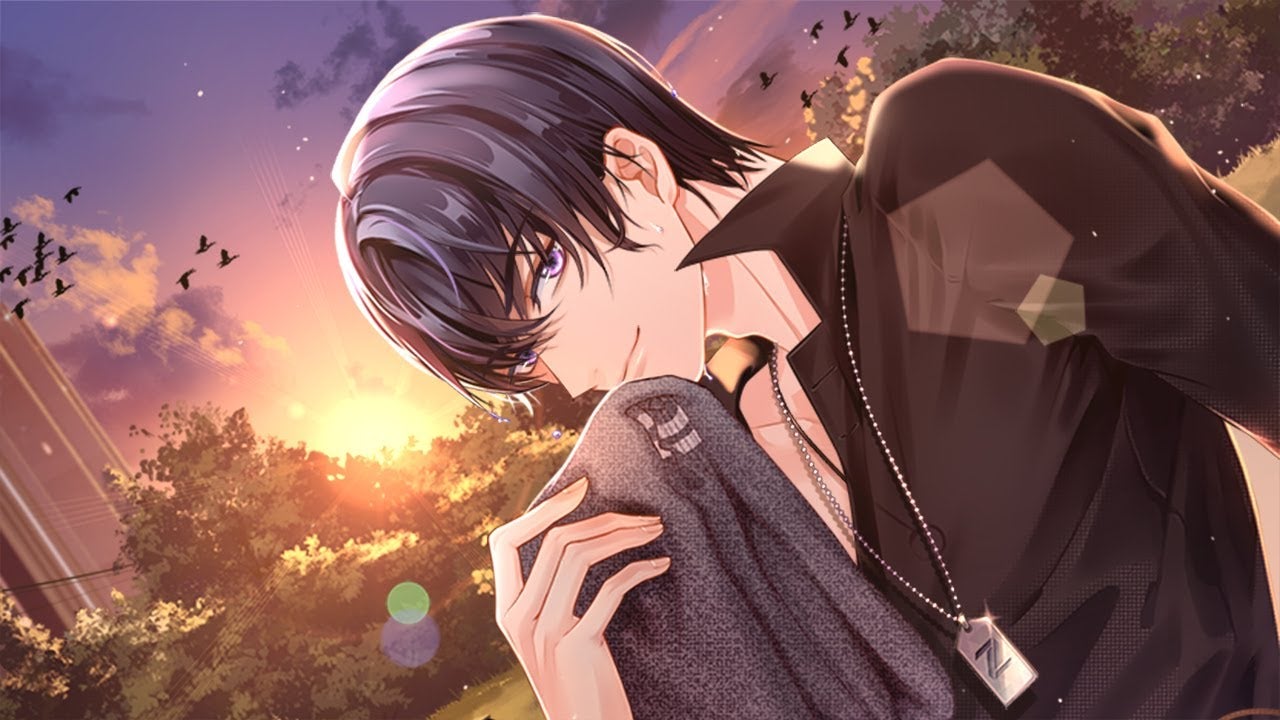 Tears of Themis Marius introduction key art, which shows Marius standing outside at sunset with a slight smirk while holding a towel to his face. - 1