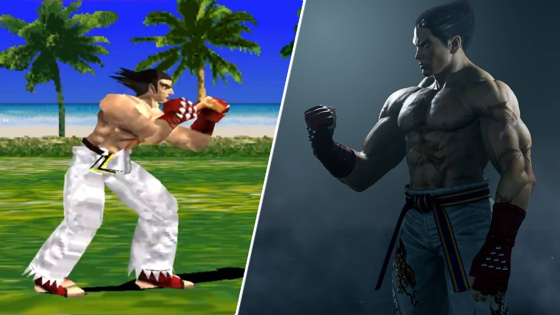 Tekken 30th custom header with Tekken 1 and Tekken 8 Kazuya - 1