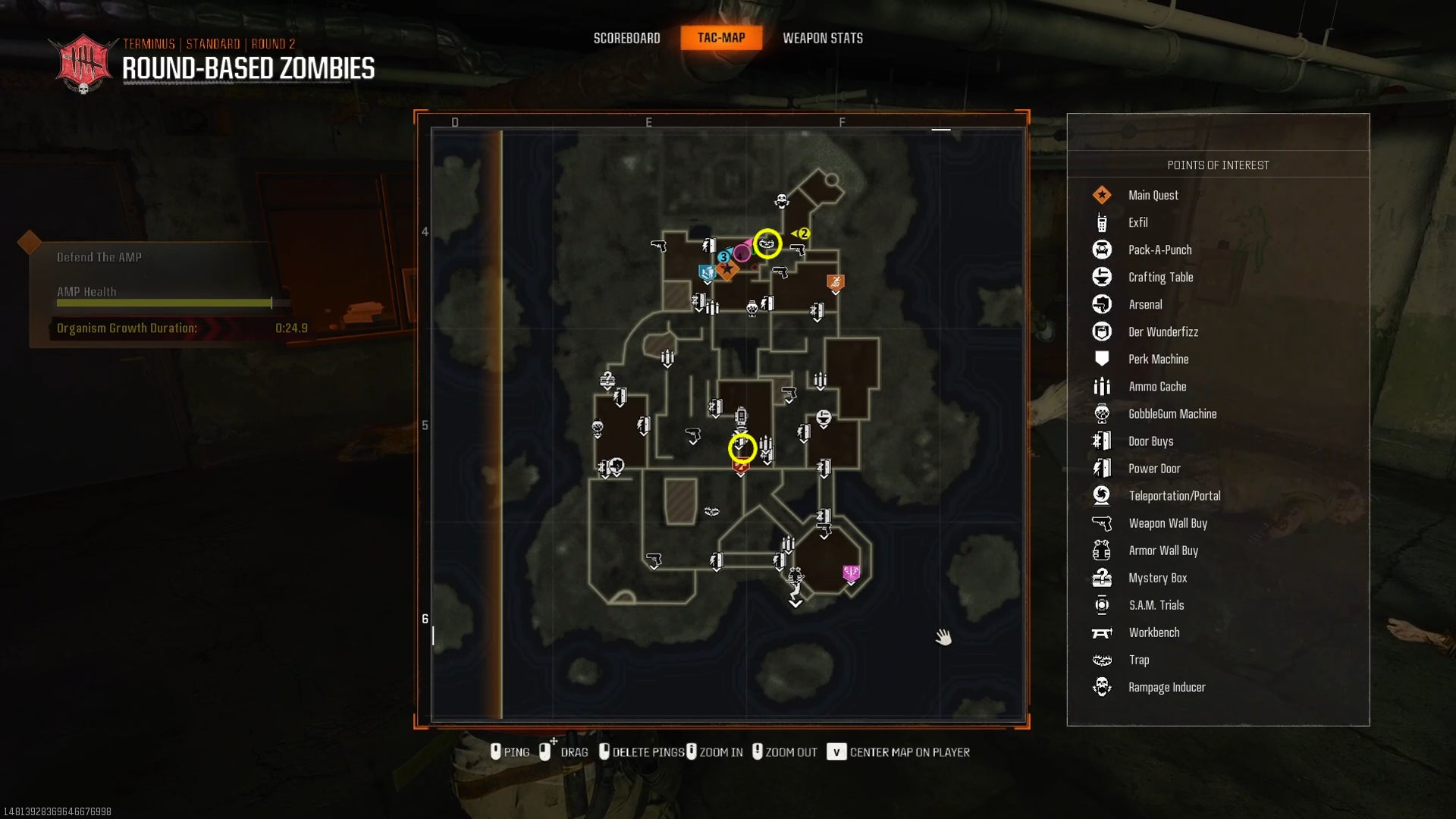 The locations of two Tentacle Traps on the Terminus map in Black Ops 6 Zombies. - 4