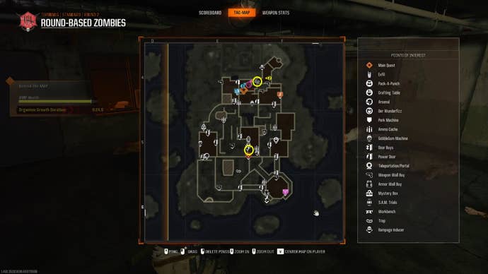 The locations of two Tentacle Traps on the Terminus map in Black Ops 6 Zombies.