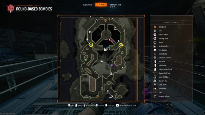 The locations of two Tentacle Traps on the Terminus map in Black Ops 6 Zombies.