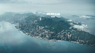 A still from the CG trailer of Test Drive Unlimited Solar Crown showing Hong Kong island.