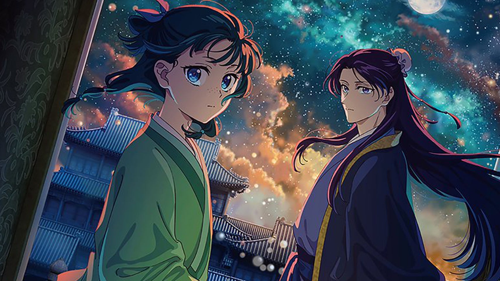 The main characters of The Apothecary Diaries, a woman and a man in robes from 15th century China. - 1