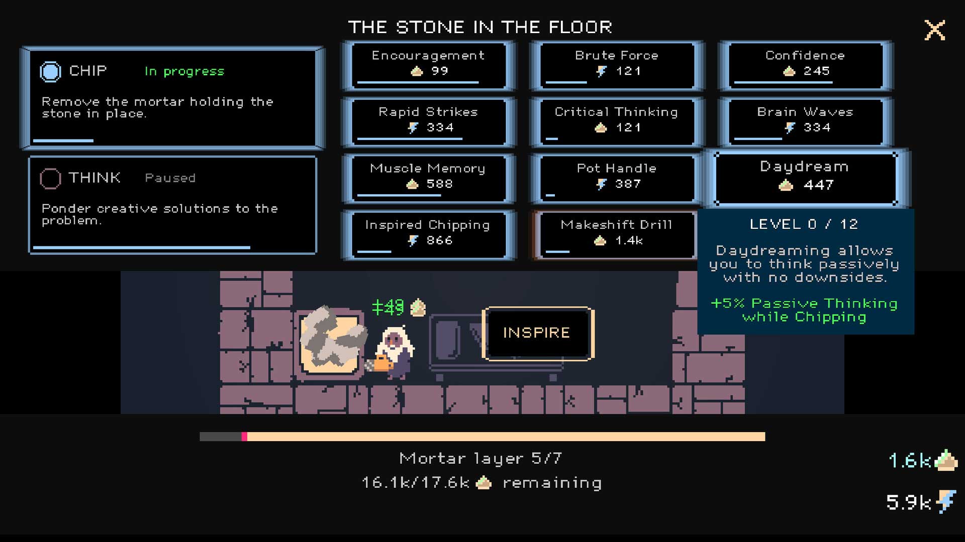 The Count of Monte Cristo tries to escape his jail cell in The Count of Monte Clicker - 7