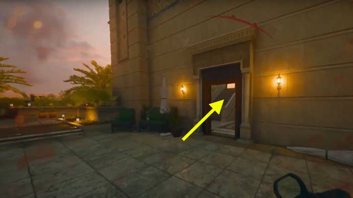 The location of a door leading to the safe in The Cradle mission of Black Ops 6.
