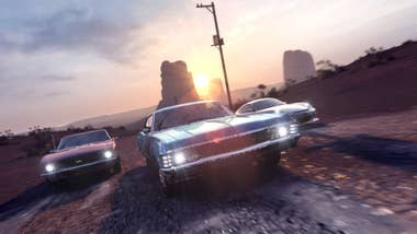 Three musculus cars driving successful The Crew.