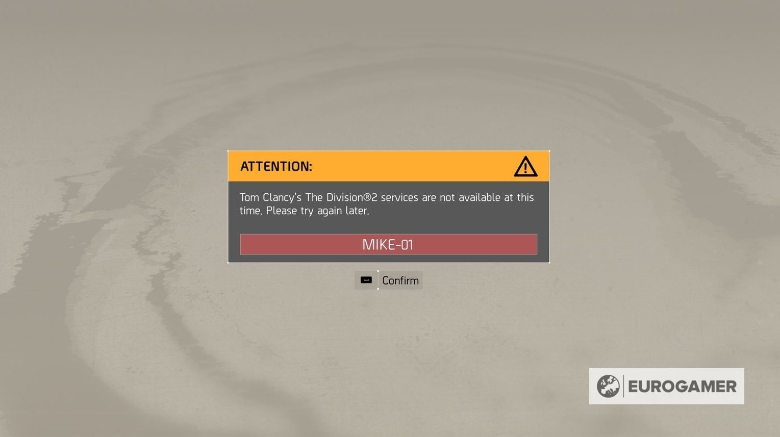 The Division 2 Error Codes explained - Mike-01, Alpha-02, Bravo 