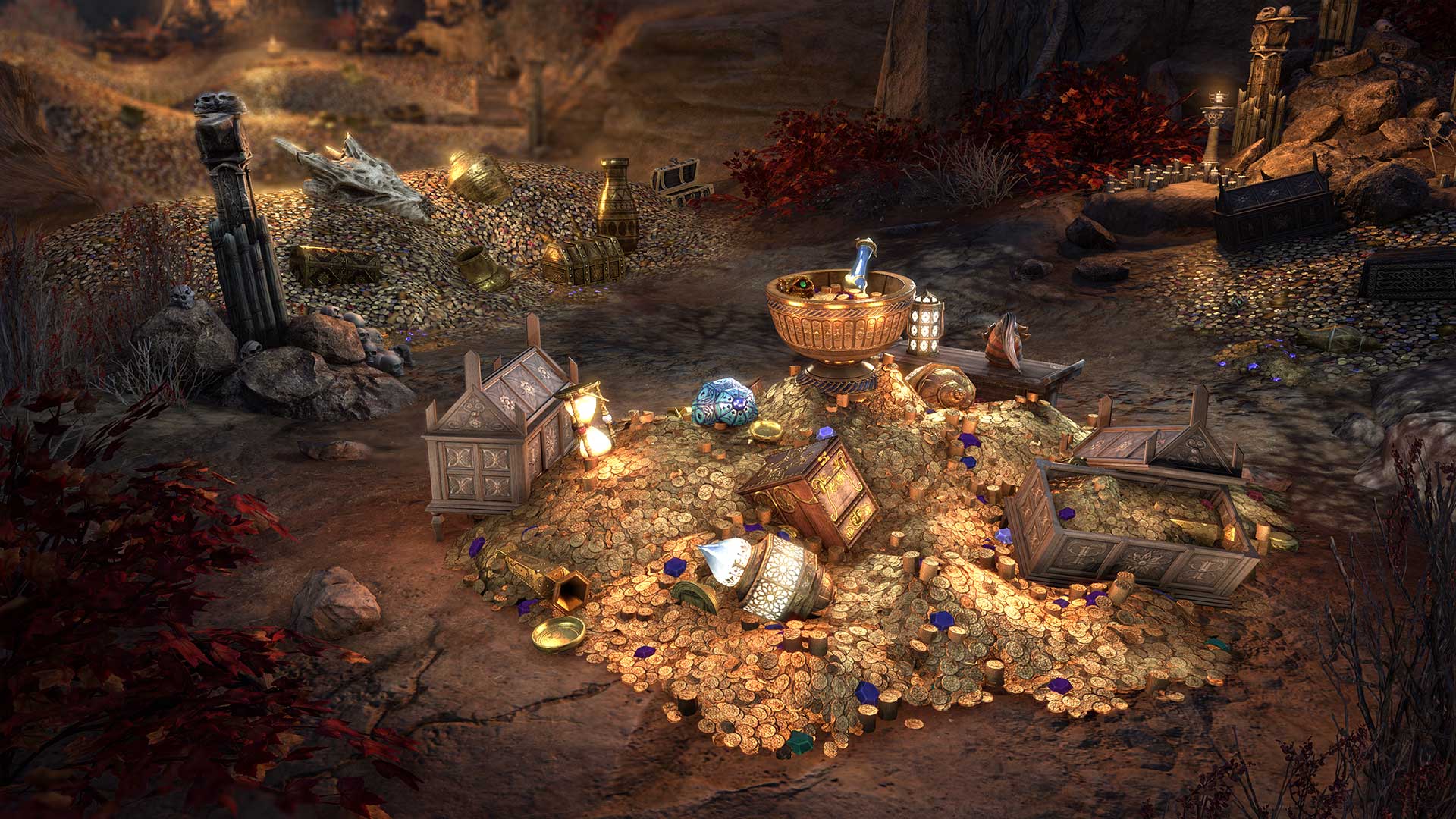 A pile of gold and loot in The Elder Scrolls Online - 6