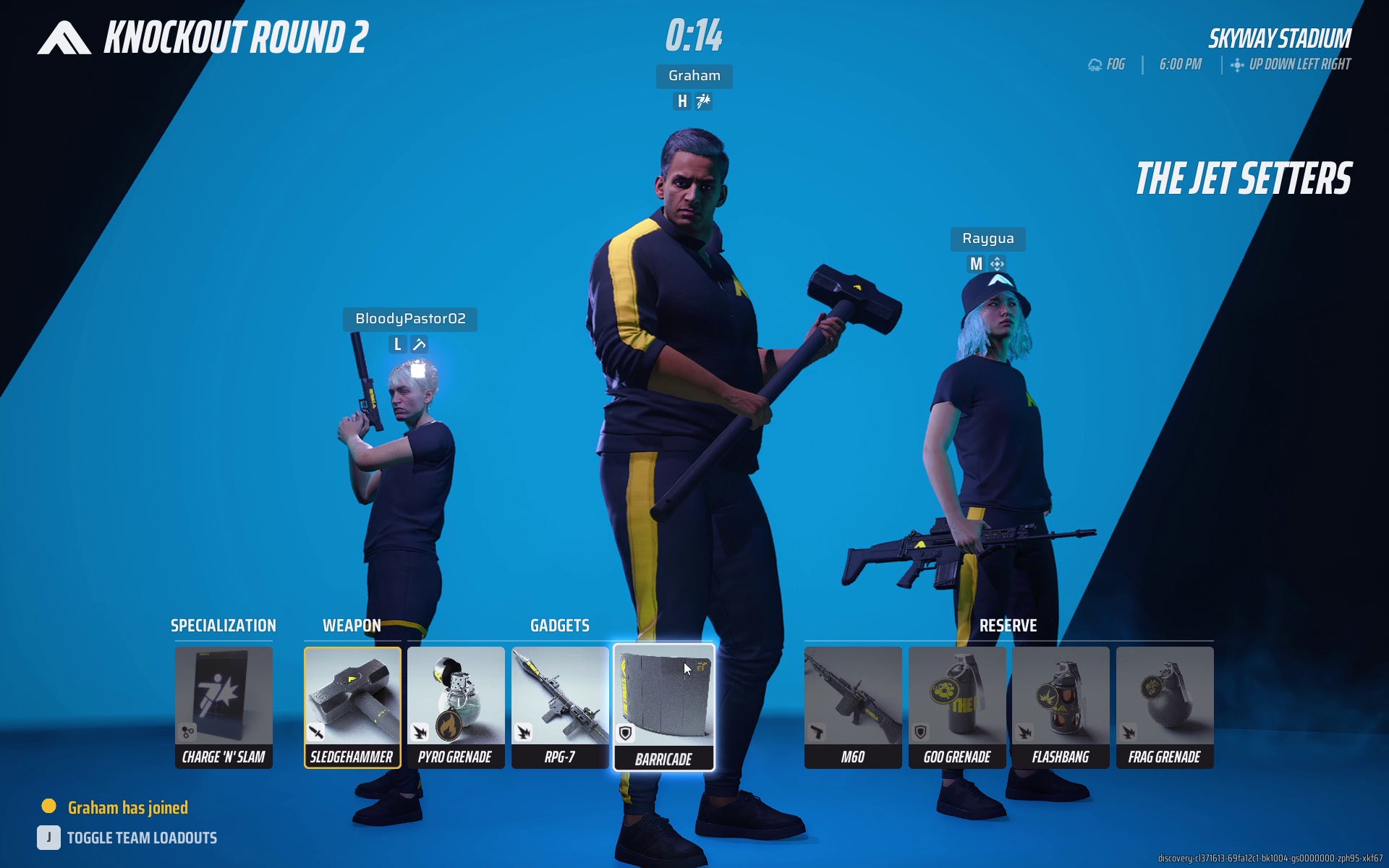 A light, medium and heavy ready for battle before a match in The Finals. - 1