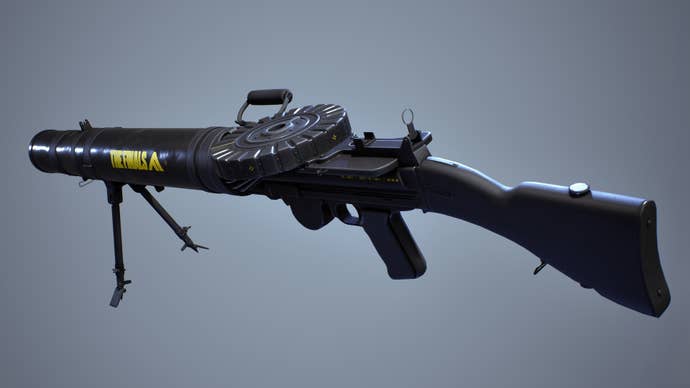 A close-up of the Lewis Gun in The Finals.