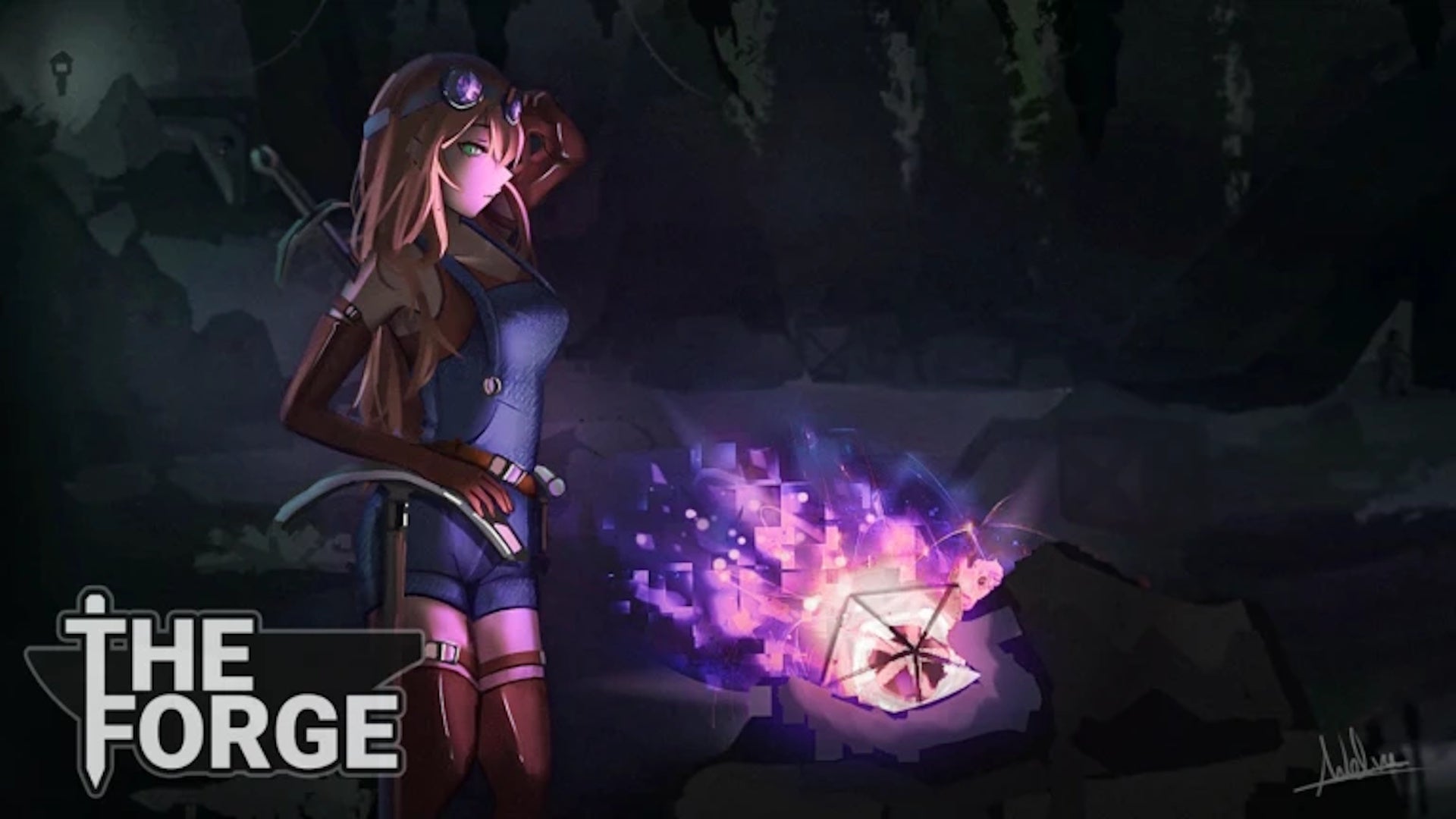 Artwork for The Forge showing a character gathering essence - 1
