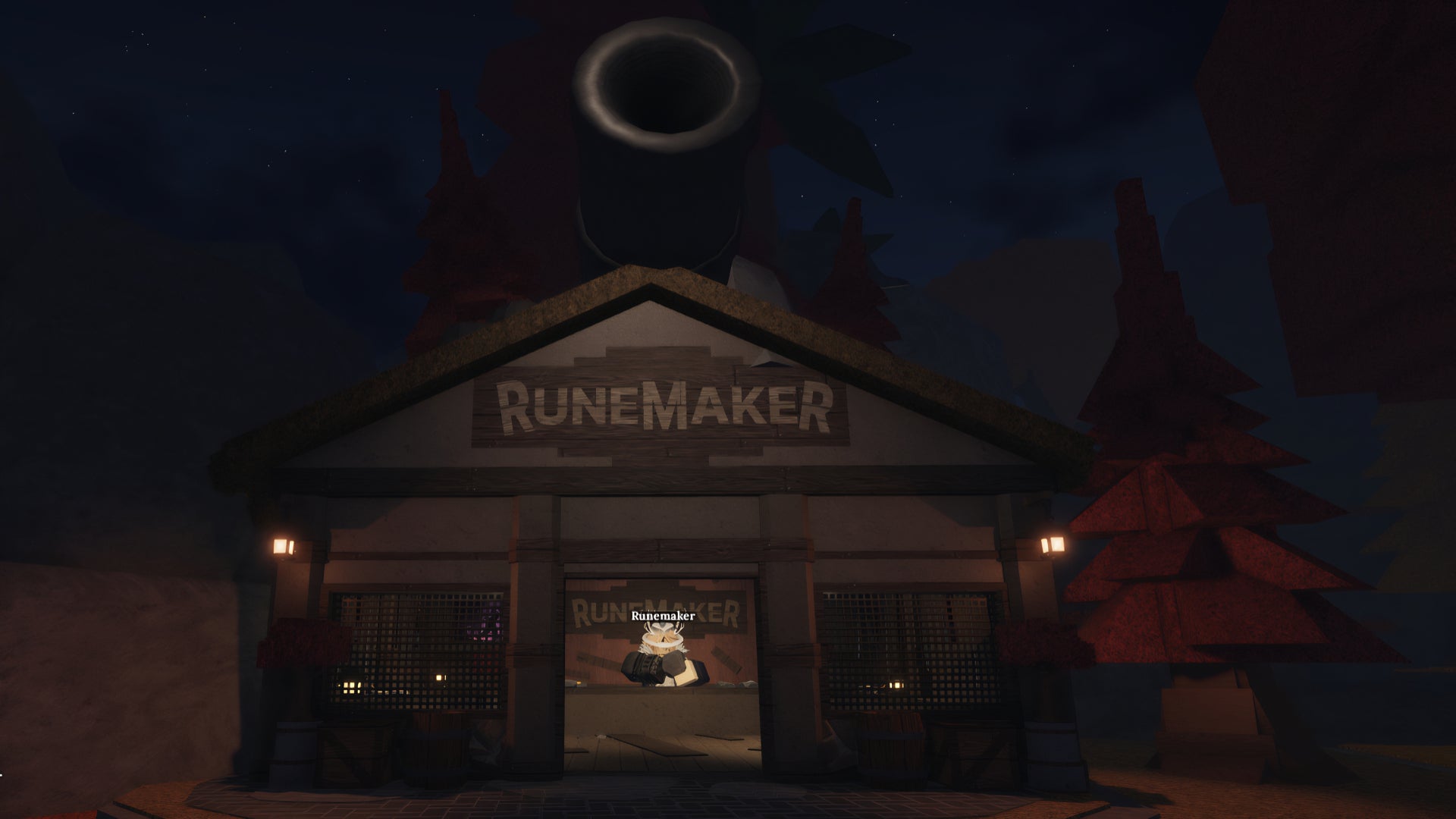 A screenshot from Roblox's The Forge, showcasing the Runemaker vendor's storefront in the Forgotten Kingdom. - 9