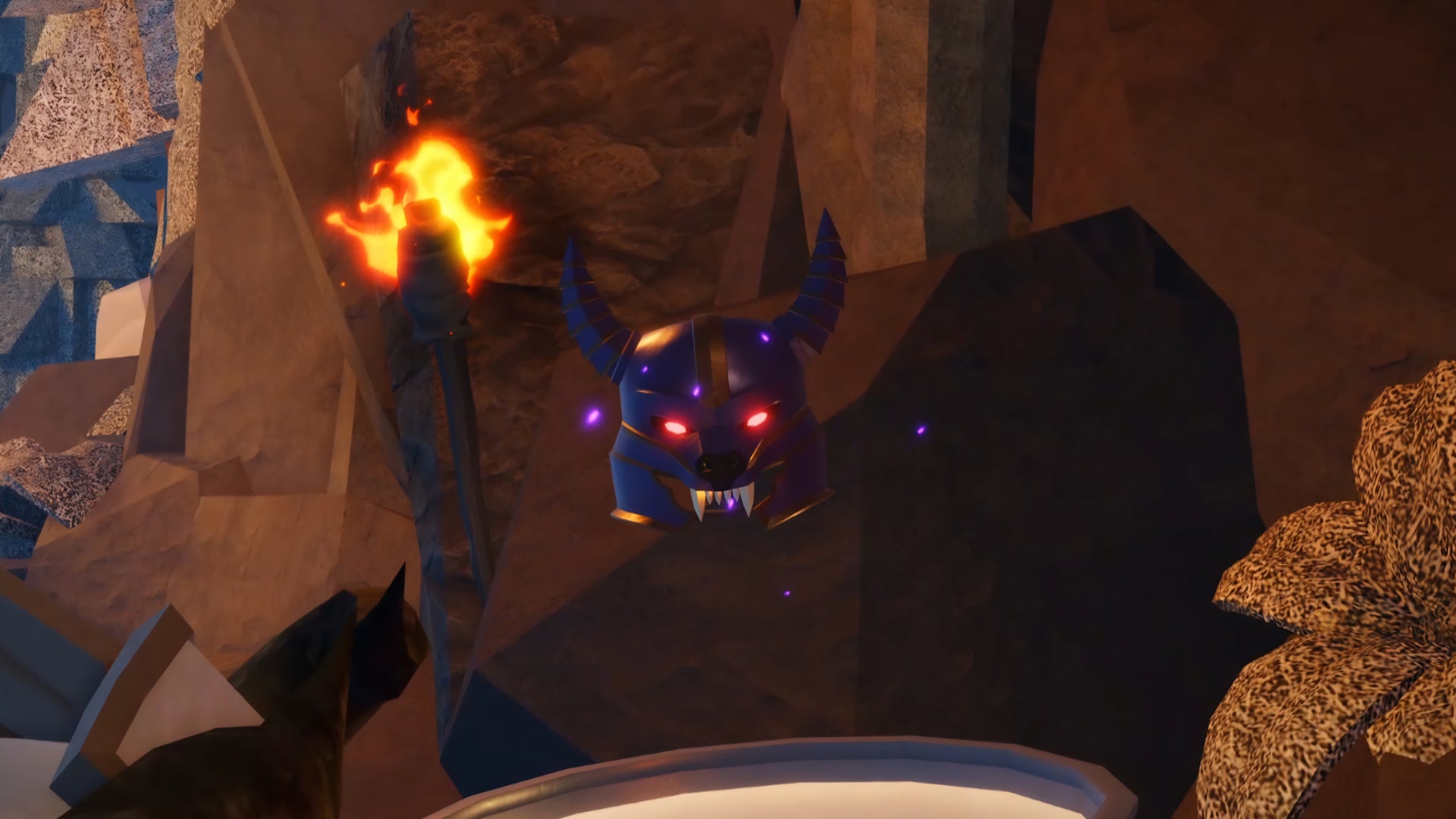 A screenshot from the Roblox game, The Forge, featuring a crafted Wolf Helmet emerging from the forging process. - 8