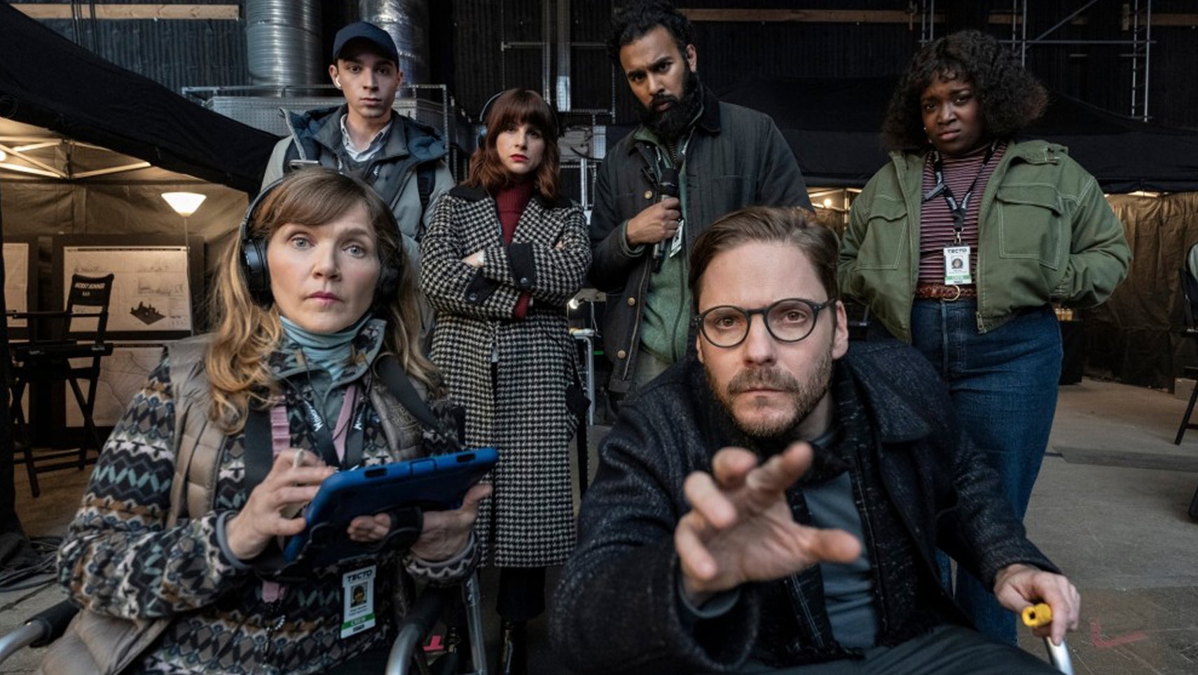 The cast of The Franchise looking at the camera in different poses. - 1