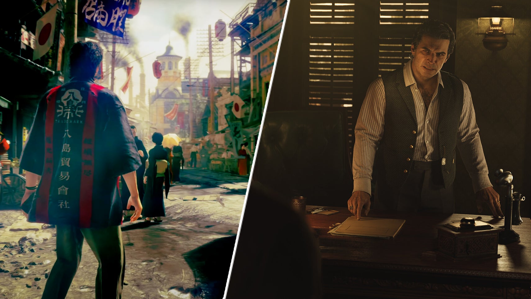 The main character in Project Century next to a character in Mafia: The Old Country. - 1