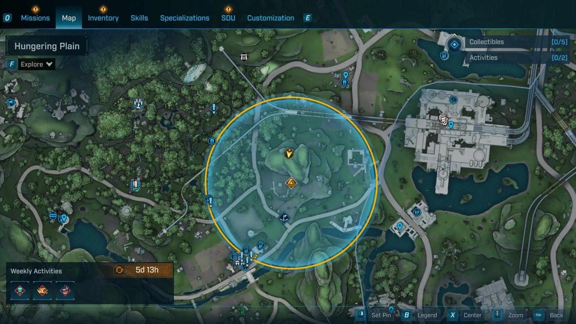 A map showing the location of a Vault Key Fragment in Borderlands 4's The Howl. - 5