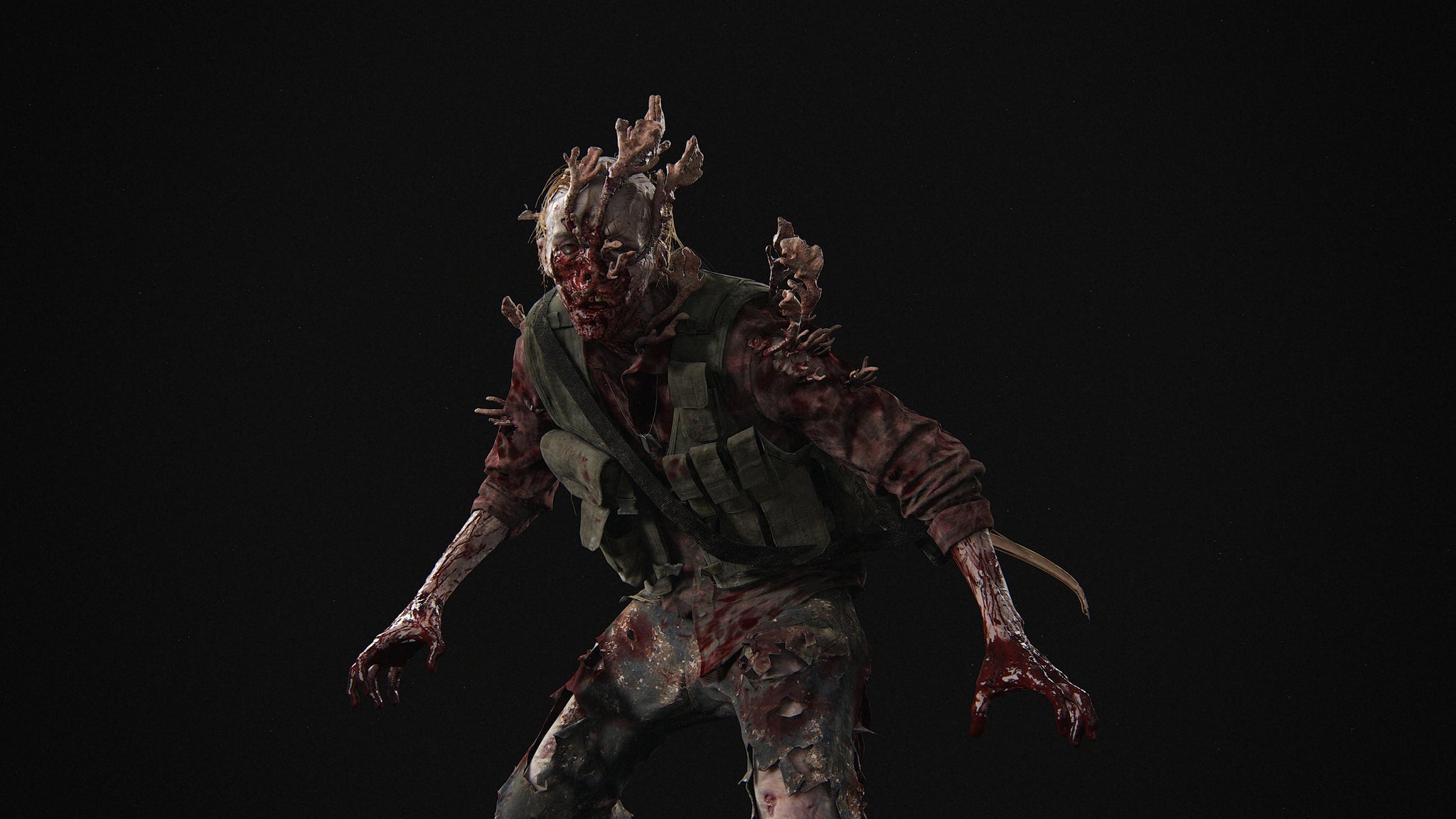 An infected Stalker in The Last of Us Part 2 Remastered on PS5 - 5